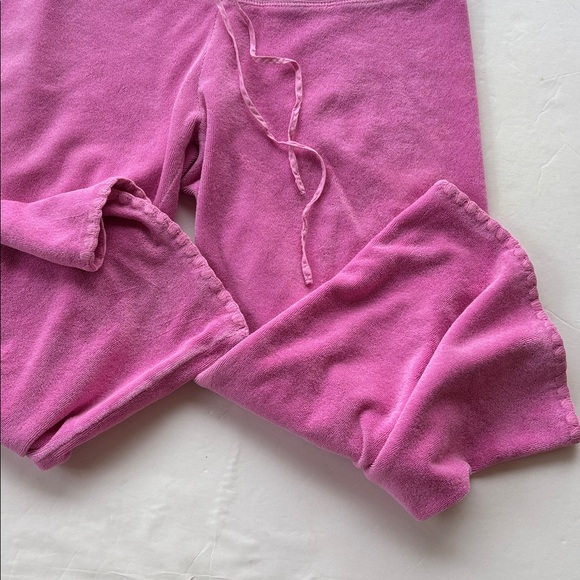 Vintage Juicy Couture Pink Terry Tracksuit y2k P&G Jacket Capri M XL Set Rare - Picture 12 of 17